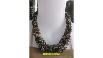 beading necklaces multi seeds hand wrapted 